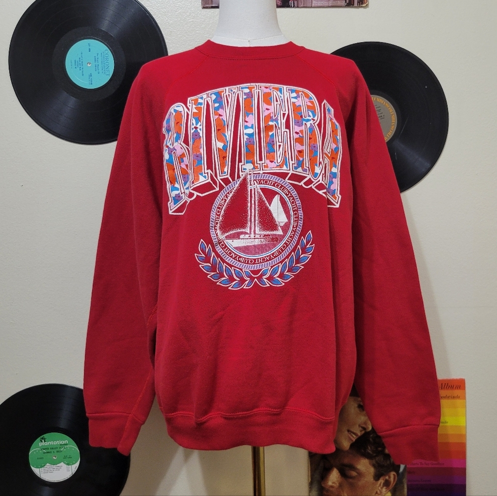 Discus Athletic By Tultex | Vintage Riviera Yacht Club Sweatshirt